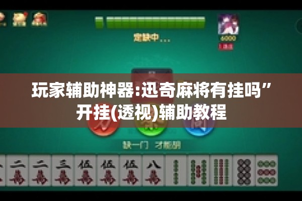 玩家辅助神器:迅奇麻将有挂吗	”开挂(透视)辅助教程