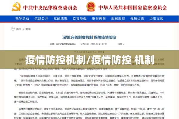 疫情防控机制/疫情防控 机制