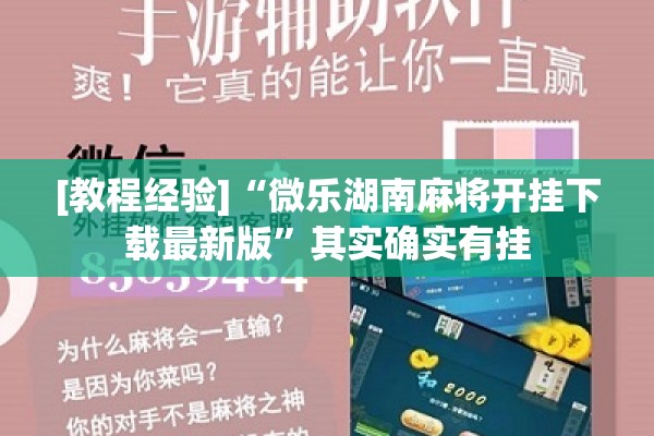[教程经验]“微乐湖南麻将开挂下载最新版”其实确实有挂