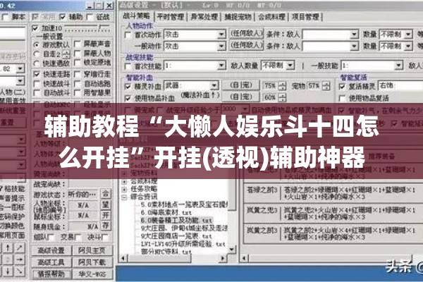 辅助教程“大懒人娱乐斗十四怎么开挂”开挂(透视)辅助神器