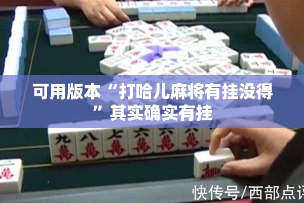 可用版本“打哈儿麻将有挂没得”其实确实有挂