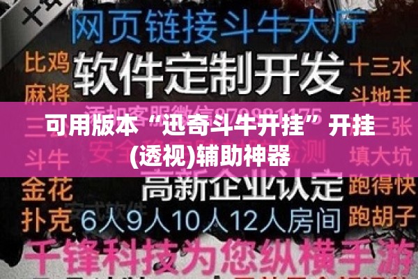 可用版本“迅奇斗牛开挂”开挂(透视)辅助神器