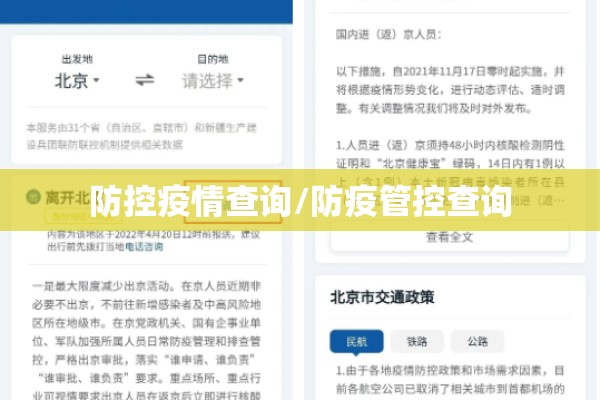防控疫情查询/防疫管控查询