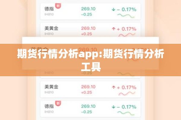 期货行情分析app:期货行情分析工具