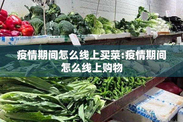 疫情期间怎么线上买菜:疫情期间怎么线上购物