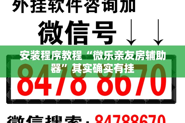 安装程序教程“微乐亲友房辅助器”其实确实有挂