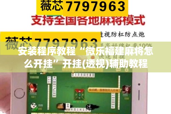 安装程序教程“微乐福建麻将怎么开挂”开挂(透视)辅助教程