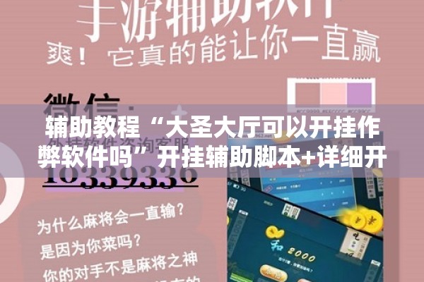 辅助教程“大圣大厅可以开挂作弊软件吗”开挂辅助脚本+详细开挂安装教程