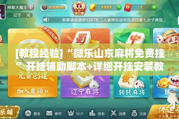 [教程经验]“微乐山东麻将免费挂”开挂辅助脚本+详细开挂安装教程