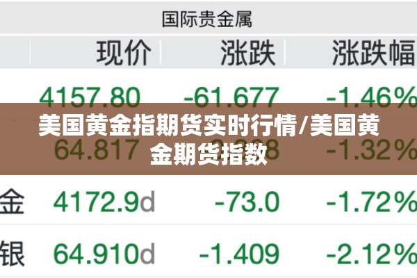 美国黄金指期货实时行情/美国黄金期货指数