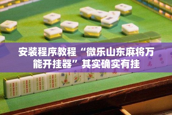 安装程序教程“微乐山东麻将万能开挂器	”其实确实有挂