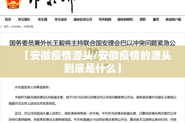 【安徽疫情源头/安徽疫情的源头到底是什么】
