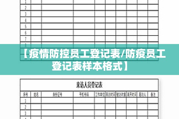 【疫情防控员工登记表/防疫员工登记表样本格式】 【疫情防控员工登记表/防疫员工登记表样本格式】