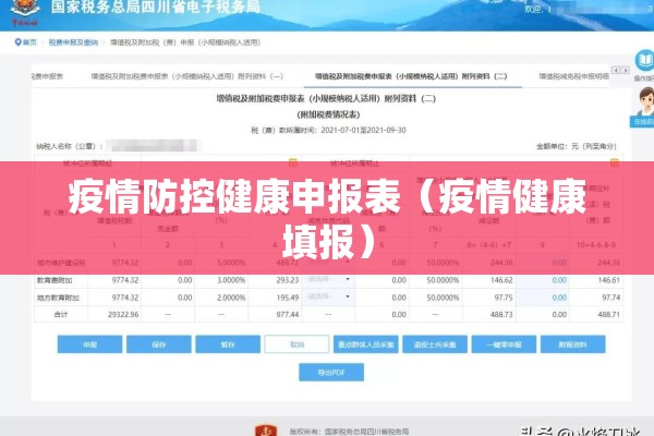 疫情防控健康申报表(疫情健康填报) 疫情防控健康申报表(疫情健康填报)