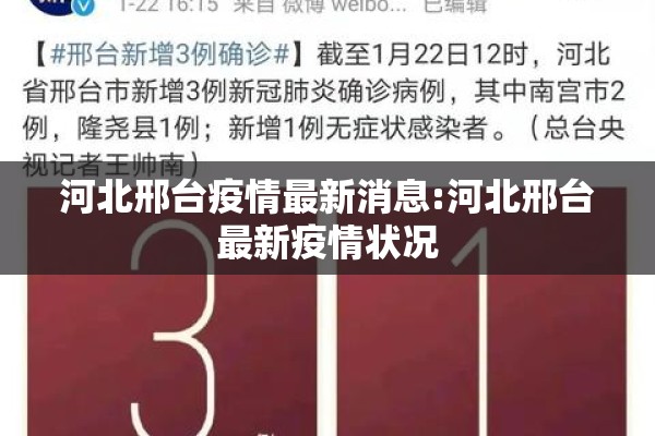 河北邢台疫情最新消息:河北邢台最新疫情状况