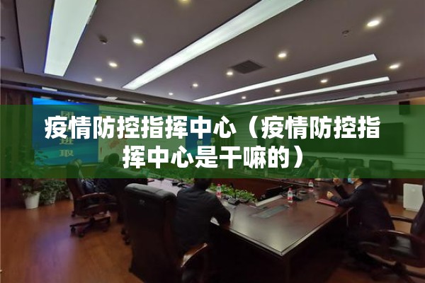 疫情防控指挥中心(疫情防控指挥中心是干嘛的) 疫情防控指挥中心(疫情防控指挥中心是干嘛的)