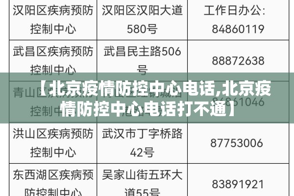 【北京疫情防控中心电话,北京疫情防控中心电话打不通】