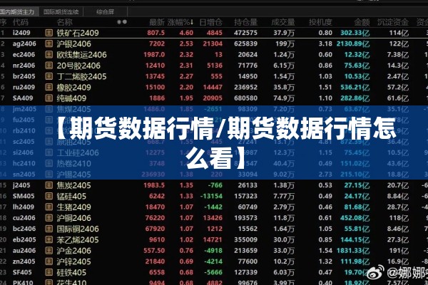 【期货数据行情/期货数据行情怎么看】