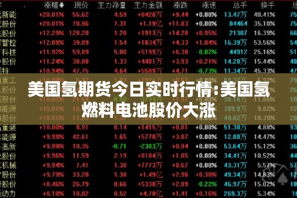 美国氢期货今日实时行情:美国氢燃料电池股价大涨 美国氢期货今日实时行情:美国氢燃料电池股价大涨
