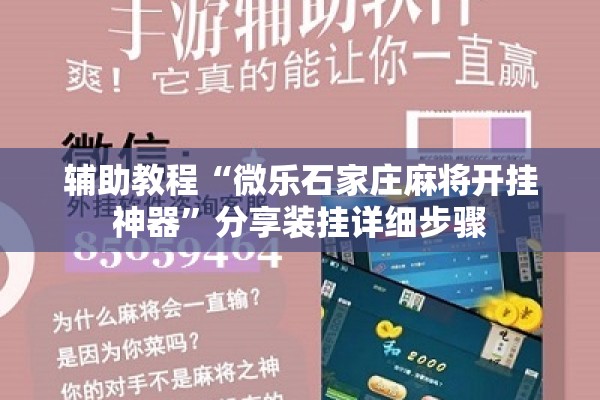 辅助教程“微乐石家庄麻将开挂神器”分享装挂详细步骤