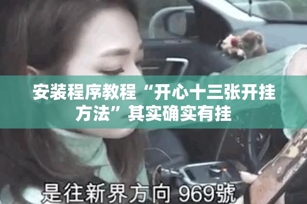 安装程序教程“开心十三张开挂方法”其实确实有挂