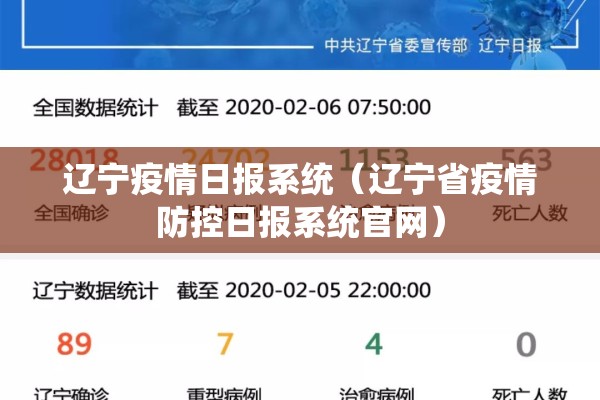 辽宁疫情日报系统(辽宁省疫情防控日报系统官网) 辽宁疫情日报系统(辽宁省疫情防控日报系统官网)