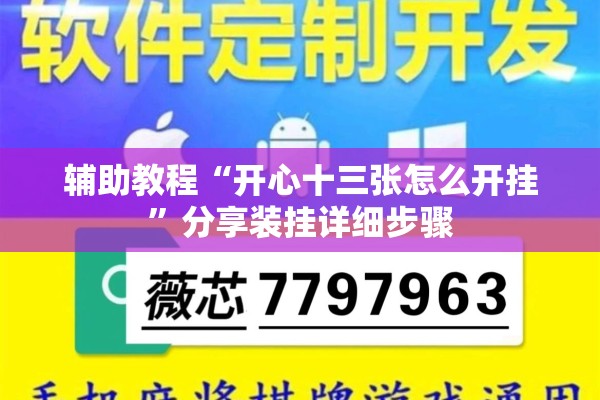辅助教程“开心十三张怎么开挂	”分享装挂详细步骤