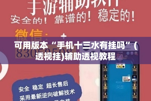 可用版本“手机十三水有挂吗”(透视挂)辅助透视教程