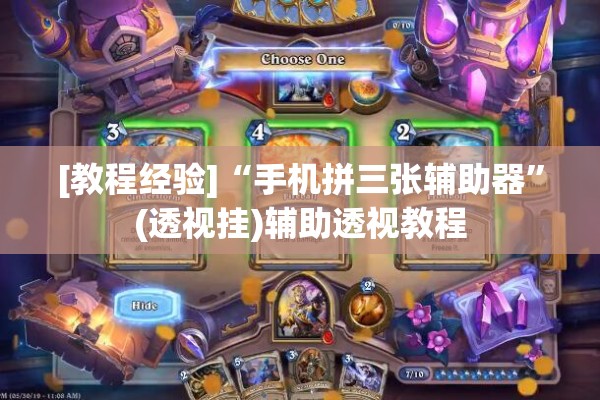 [教程经验]“手机拼三张辅助器”(透视挂)辅助透视教程