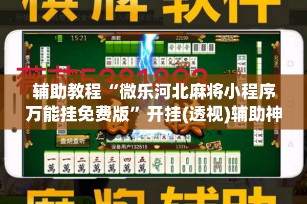 辅助教程“微乐河北麻将小程序万能挂免费版”开挂(透视)辅助神器