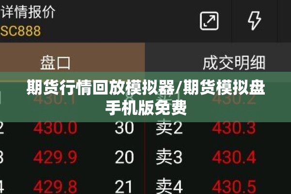 期货行情回放模拟器/期货模拟盘手机版免费