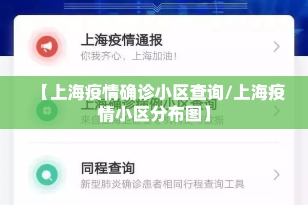 【上海疫情确诊小区查询/上海疫情小区分布图】 【上海疫情确诊小区查询/上海疫情小区分布图】