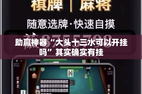 助赢神器“大头十三水可以开挂吗”其实确实有挂