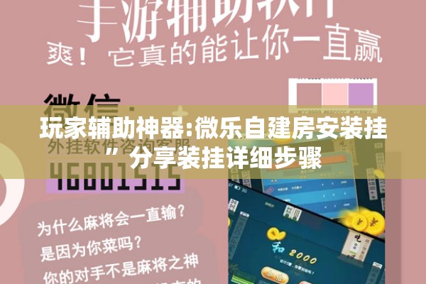 玩家辅助神器:微乐自建房安装挂	”分享装挂详细步骤
