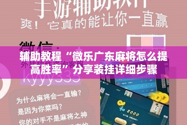 辅助教程“微乐广东麻将怎么提高胜率”分享装挂详细步骤