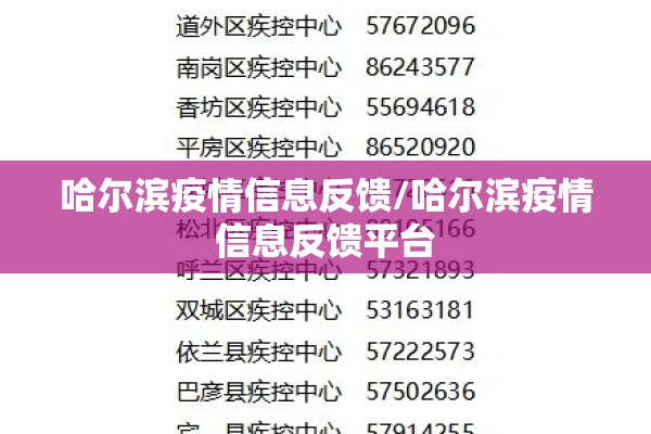 哈尔滨疫情信息反馈/哈尔滨疫情信息反馈平台