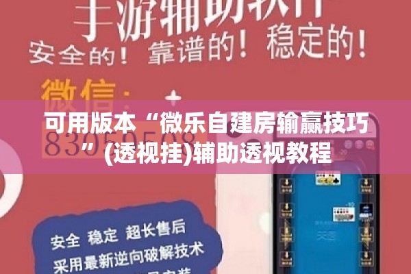 可用版本“微乐自建房输赢技巧”(透视挂)辅助透视教程