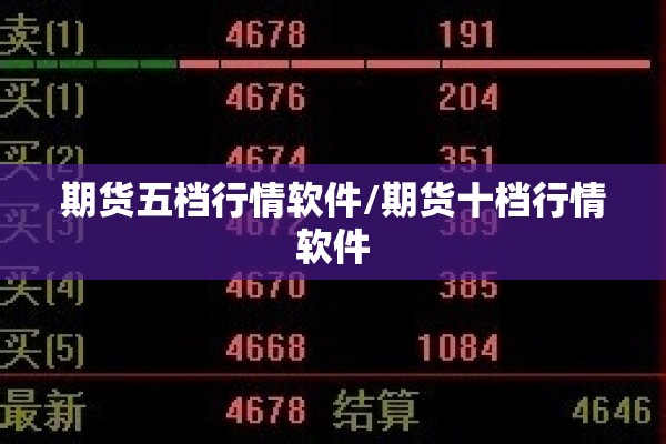 期货五档行情软件/期货十档行情软件