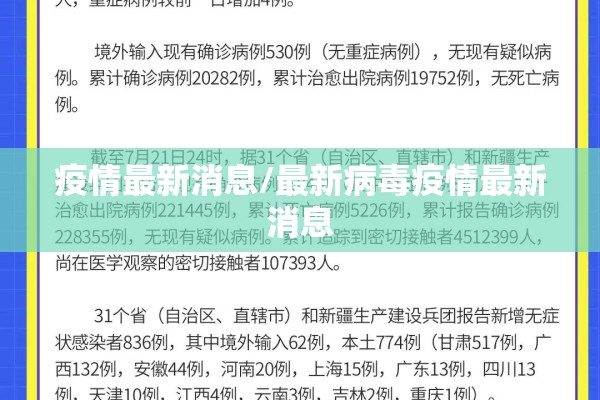 疫情最新消息/最新病毒疫情最新消息