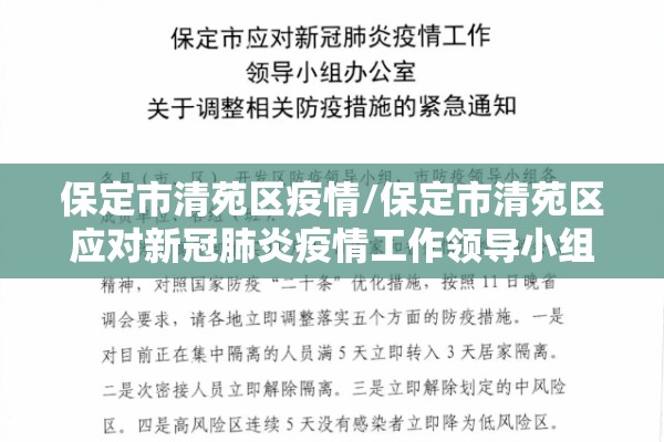 保定市清苑区疫情/保定市清苑区应对新冠肺炎疫情工作领导小组办公室