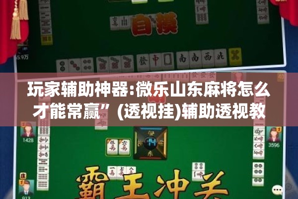 玩家辅助神器:微乐山东麻将怎么才能常赢”(透视挂)辅助透视教程