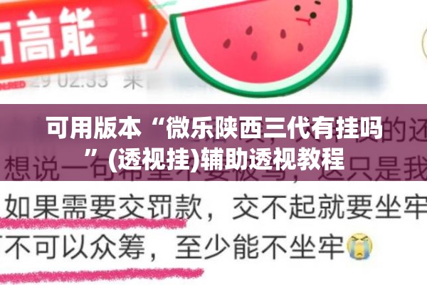 可用版本“微乐陕西三代有挂吗”(透视挂)辅助透视教程