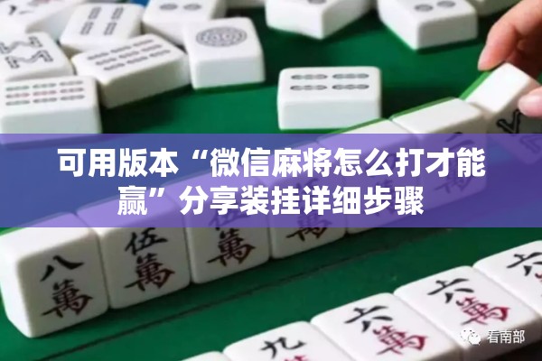 可用版本“微信麻将怎么打才能赢”分享装挂详细步骤