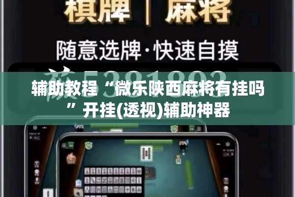 辅助教程“微乐陕西麻将有挂吗	”开挂(透视)辅助神器