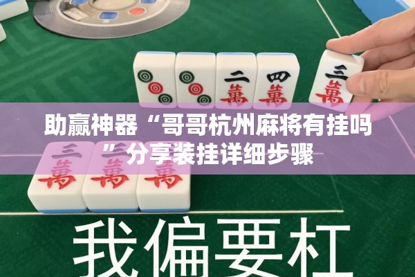助赢神器“哥哥杭州麻将有挂吗	”分享装挂详细步骤
