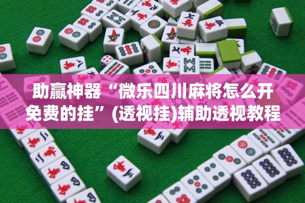 助赢神器“微乐四川麻将怎么开免费的挂”(透视挂)辅助透视教程