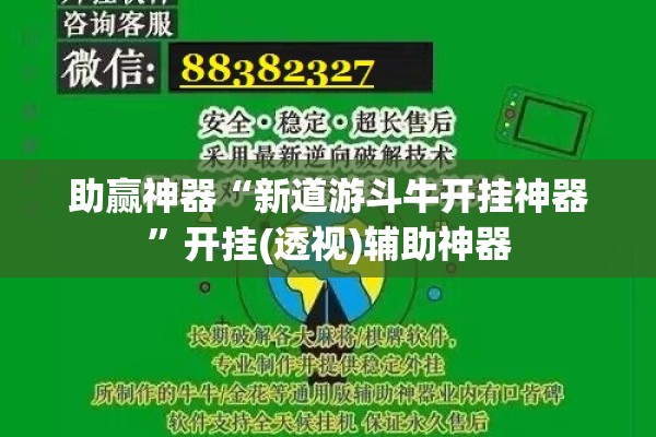 助赢神器“新道游斗牛开挂神器”开挂(透视)辅助神器