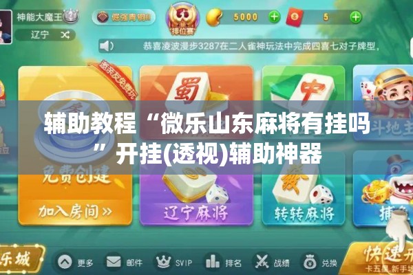 辅助教程“微乐山东麻将有挂吗”开挂(透视)辅助神器