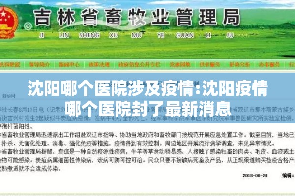 沈阳哪个医院涉及疫情:沈阳疫情哪个医院封了最新消息