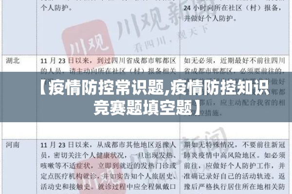 【疫情防控常识题,疫情防控知识竞赛题填空题】 【疫情防控常识题,疫情防控知识竞赛题填空题】